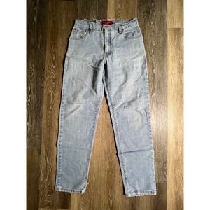 Levis 550 Jeans Womens 10 Light Wash Custom Star Patch Relaxed Tapered USA